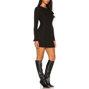 Michael Lauren Jovan Mini Dress in Black‎